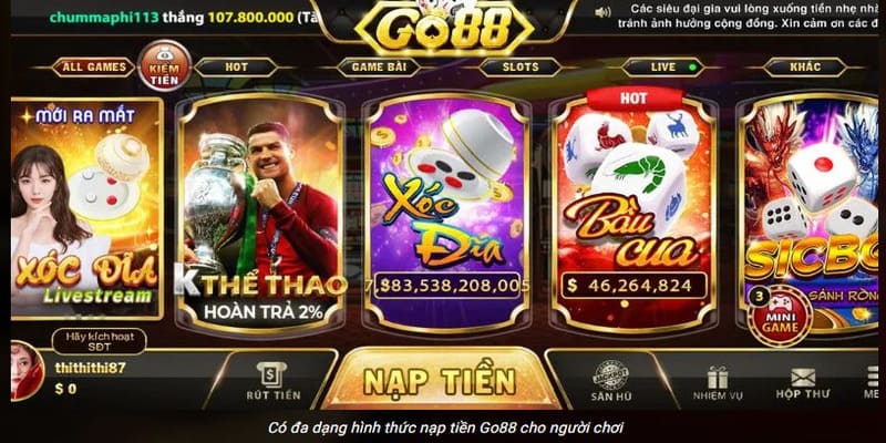 cách nạp tiền Go88 cách nạp tiền Go88